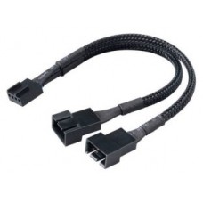 Cable divisor PWM 04P para 2 ventiladores negro 15cm